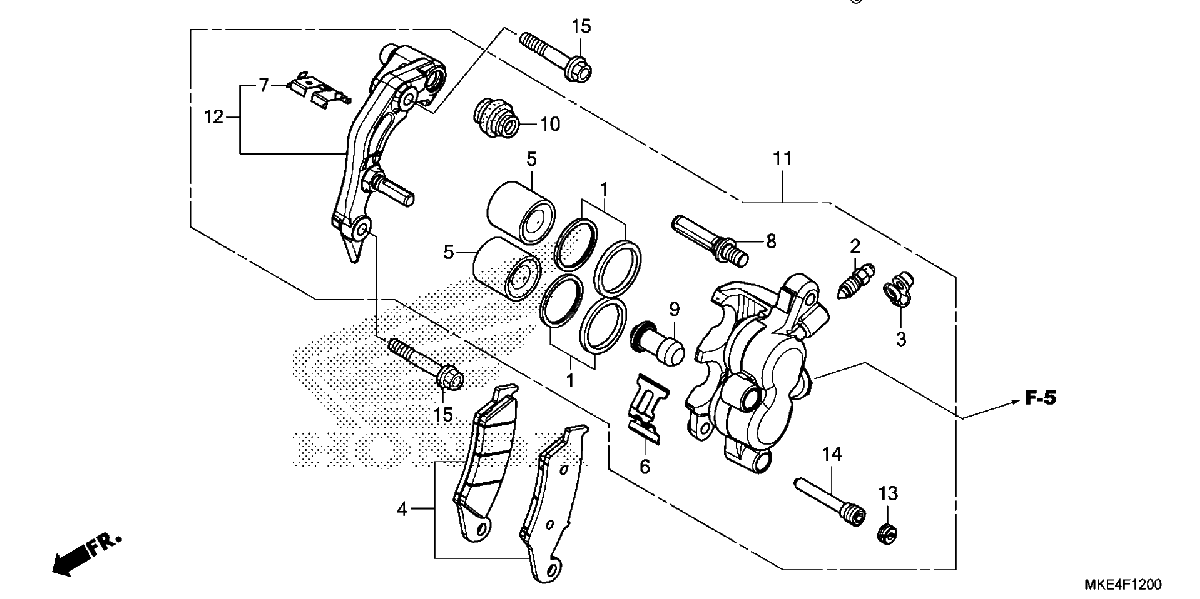 Diagrama de FRONT BRAKE CALIPER
