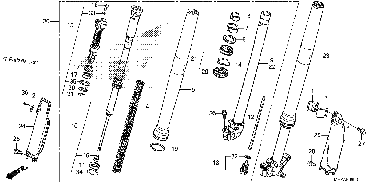 Diagrama de FRONT FORK