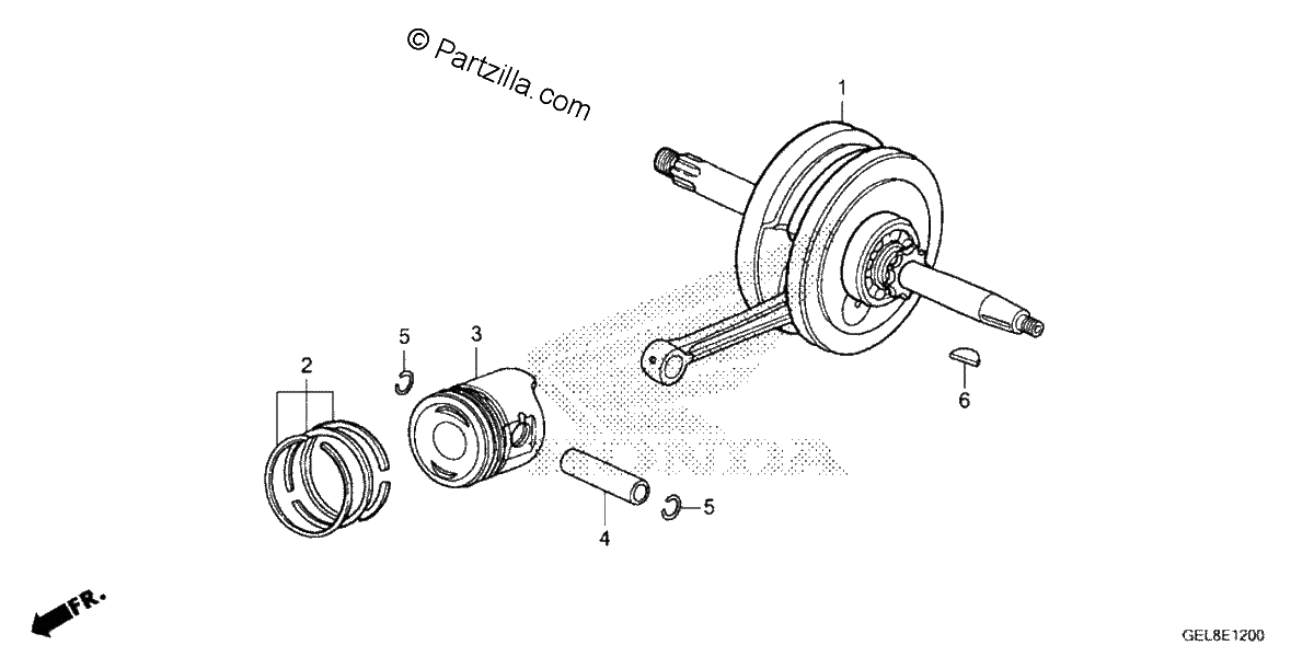 Diagrama de CRANKSHAFT PISTON