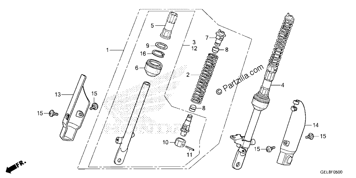 Diagrama de FRONT SHOCK ABSORBER