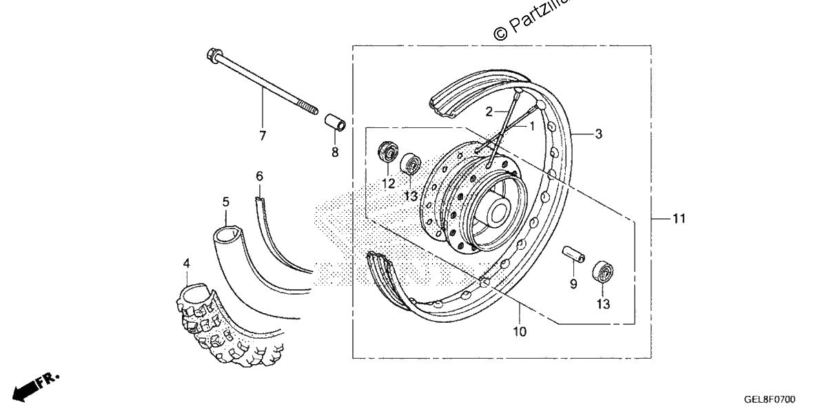 Diagrama de FRONT WHEEL