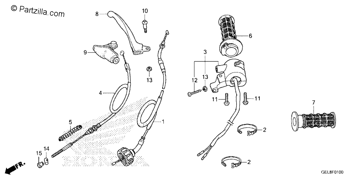 Diagrama de HANDLE LEVER SWITCH CABLE