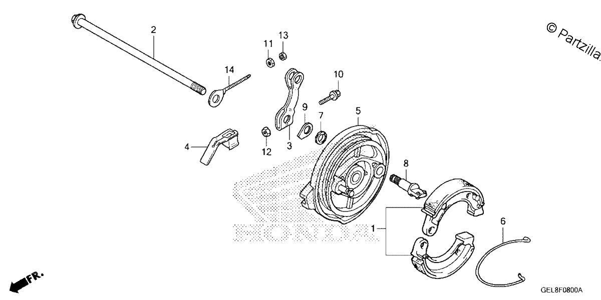 Diagrama de REAR BRAKE PANEL