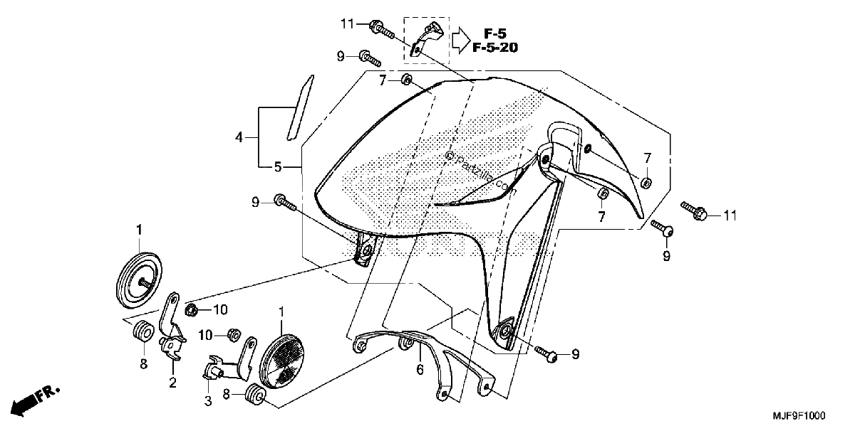 Diagrama de FRONT FENDER