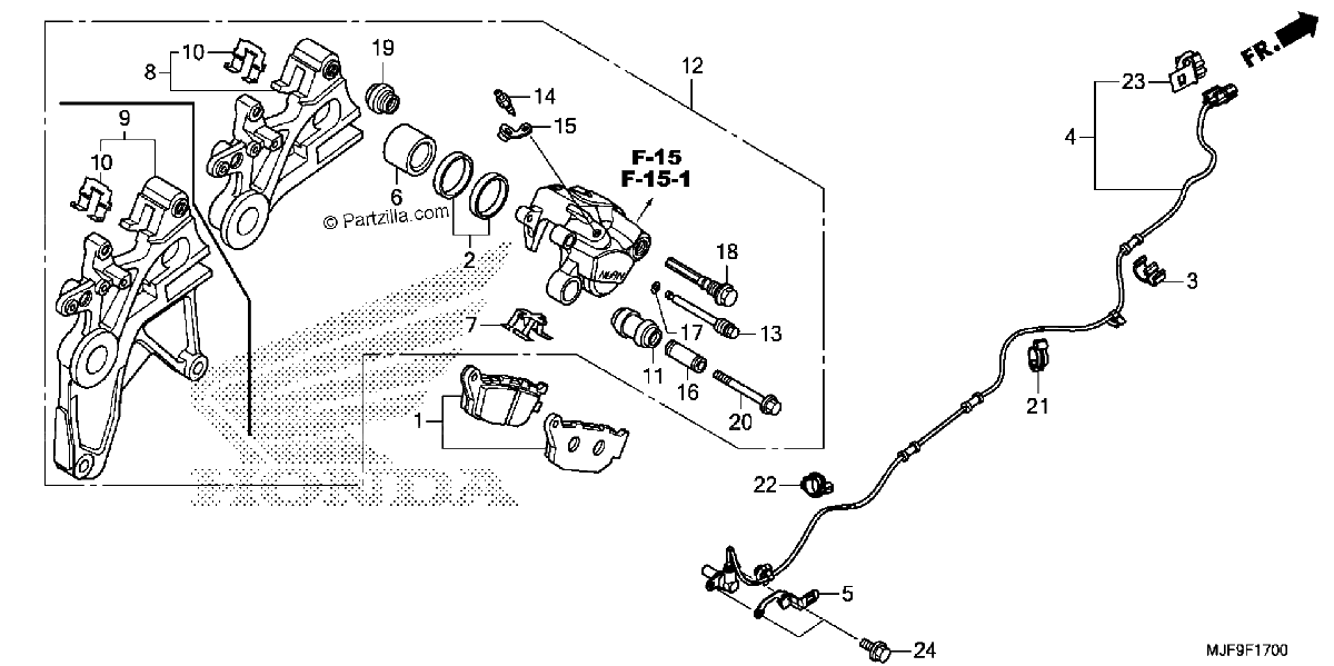 Diagrama de REAR BRAKE CALIPER