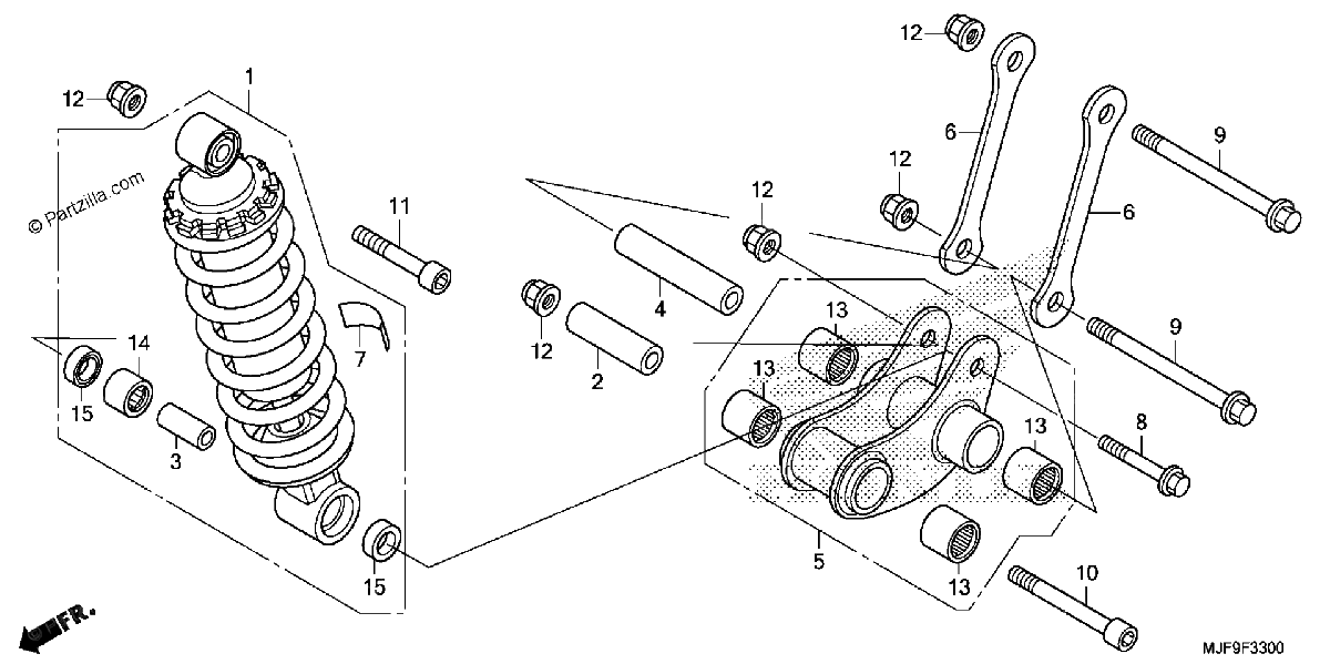 Diagrama de REAR SHOCK ABSORBER