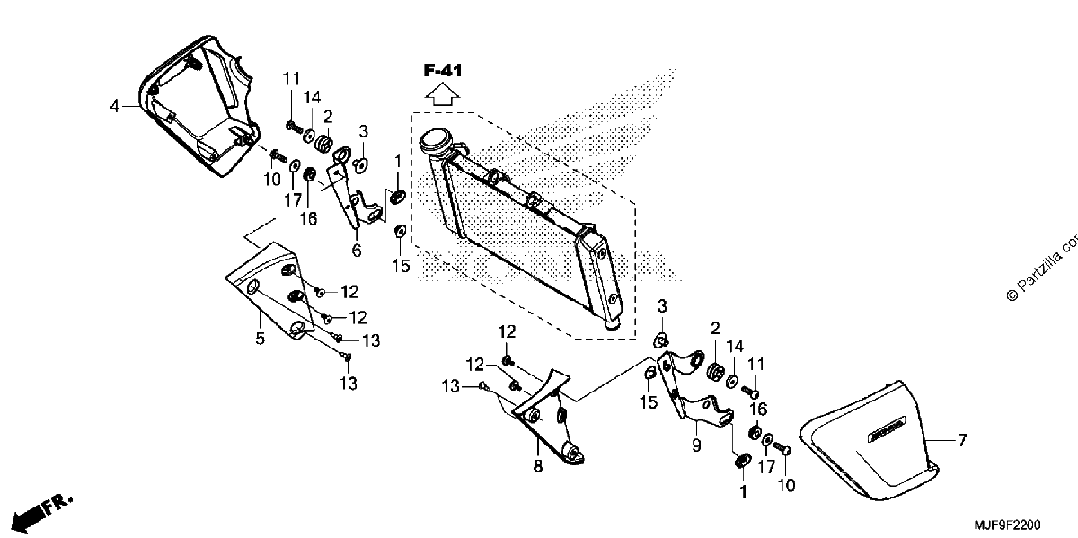 Diagrama de RADIATOR COVER