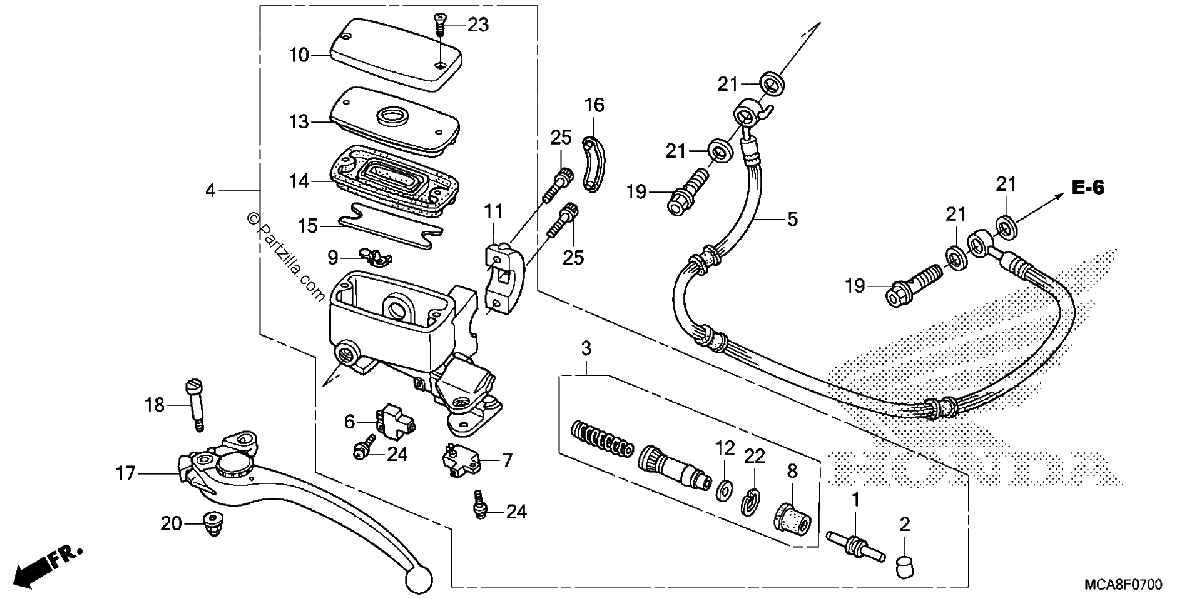 Diagrama de CLUTCH MASTER CYLINDER