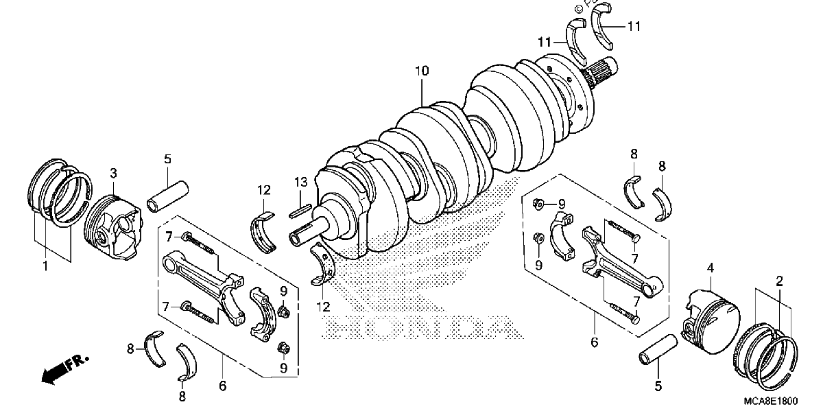 Diagrama de CRANKSHAFT PISTON