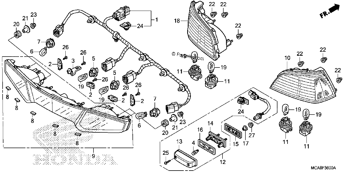Diagrama de REAR COMBINATION LIGHT