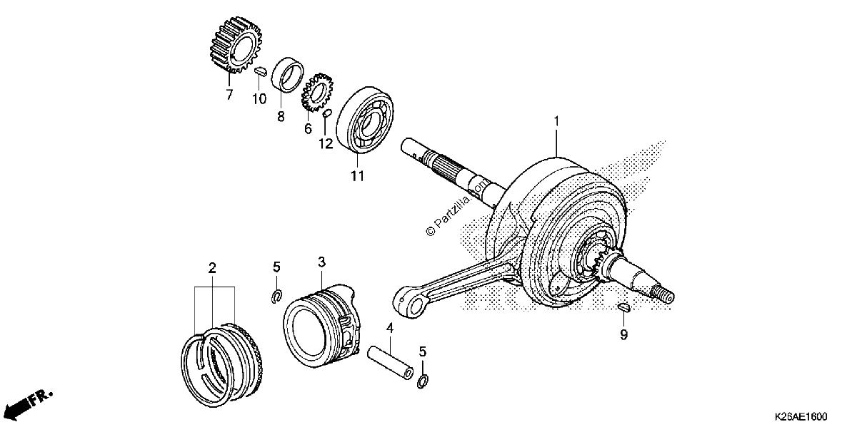 Diagrama de CRANKSHAFT PISTON