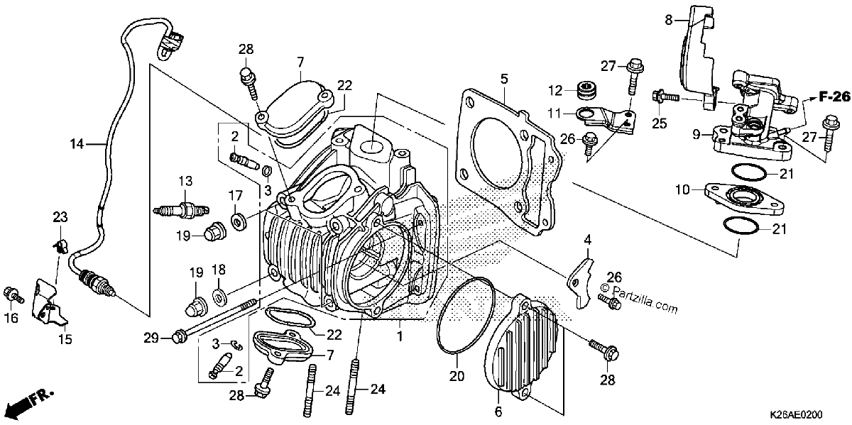 Diagrama de CYLINDER HEAD