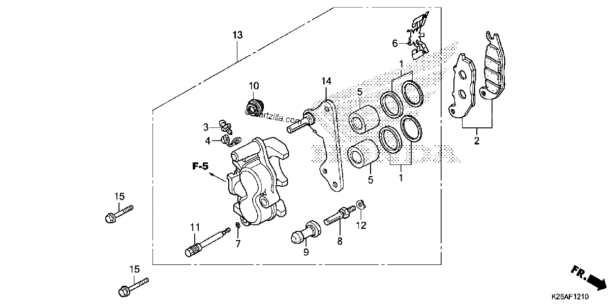 Diagrama de FRONT BRAKE CALIPER