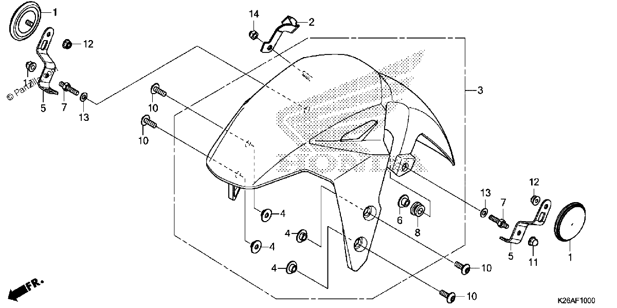 Diagrama de FRONT FENDER
