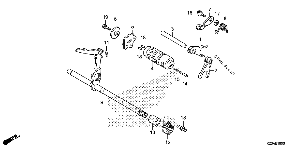 Diagrama de GEARSHIFT DRUM