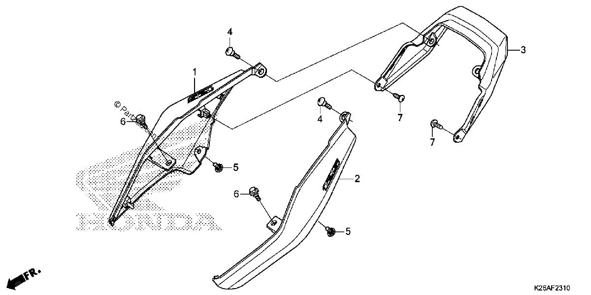 Diagrama de REAR COWL