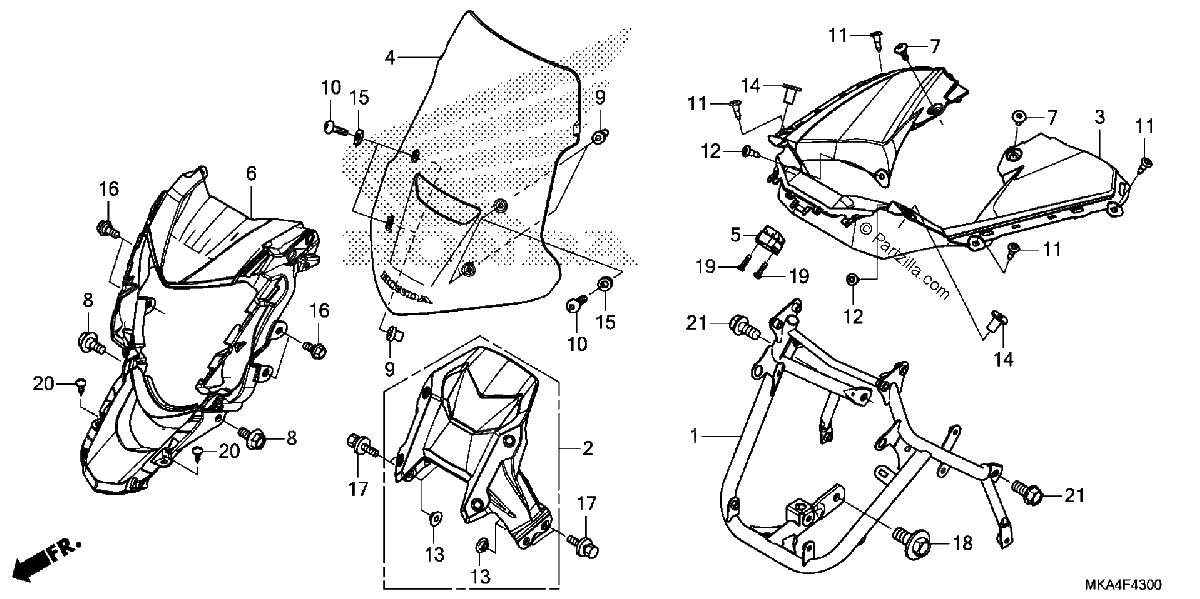 Diagrama de FRONT COWL