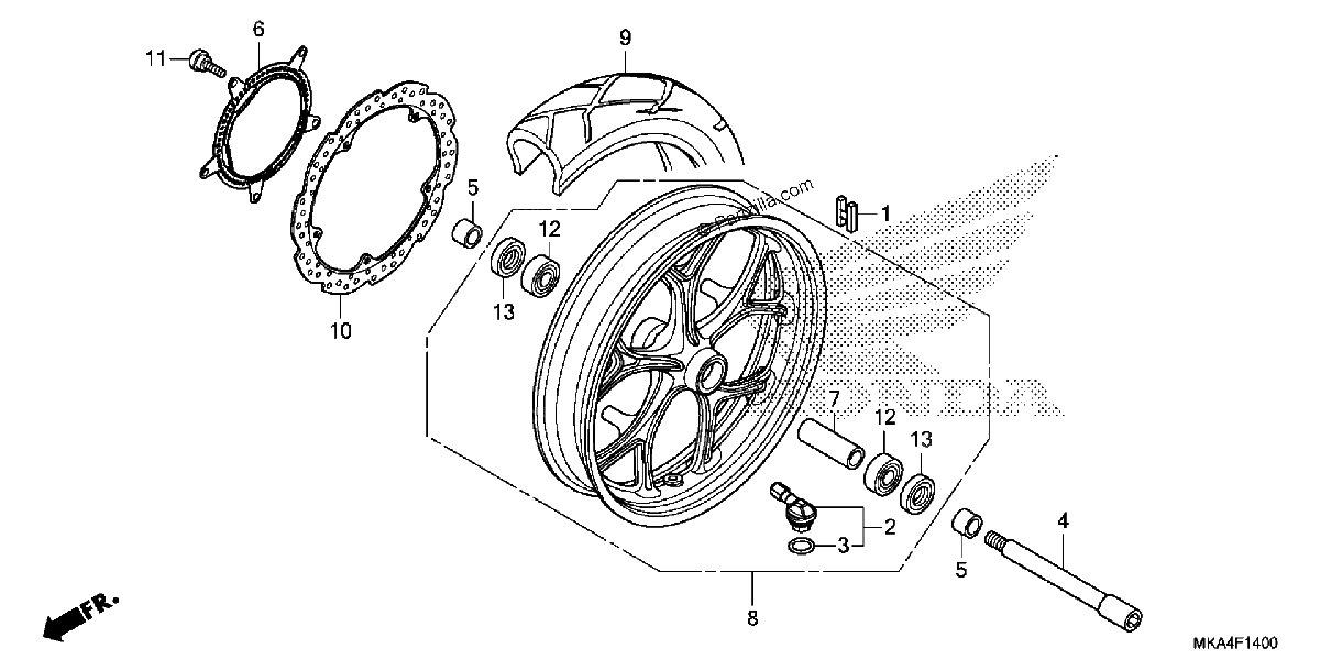 Diagrama de FRONT WHEEL
