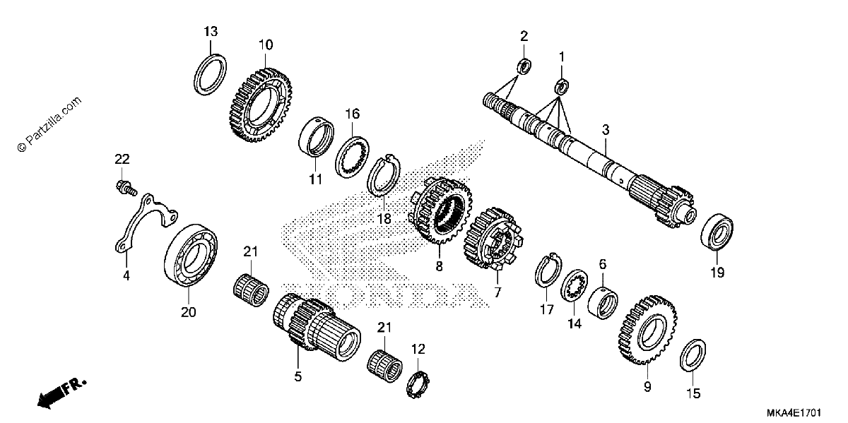 Diagrama de TRANSMISSION MAINSHAFT
