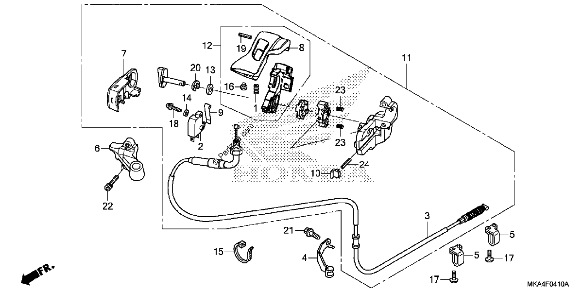 Diagrama de PARKING BRAKE LEVER