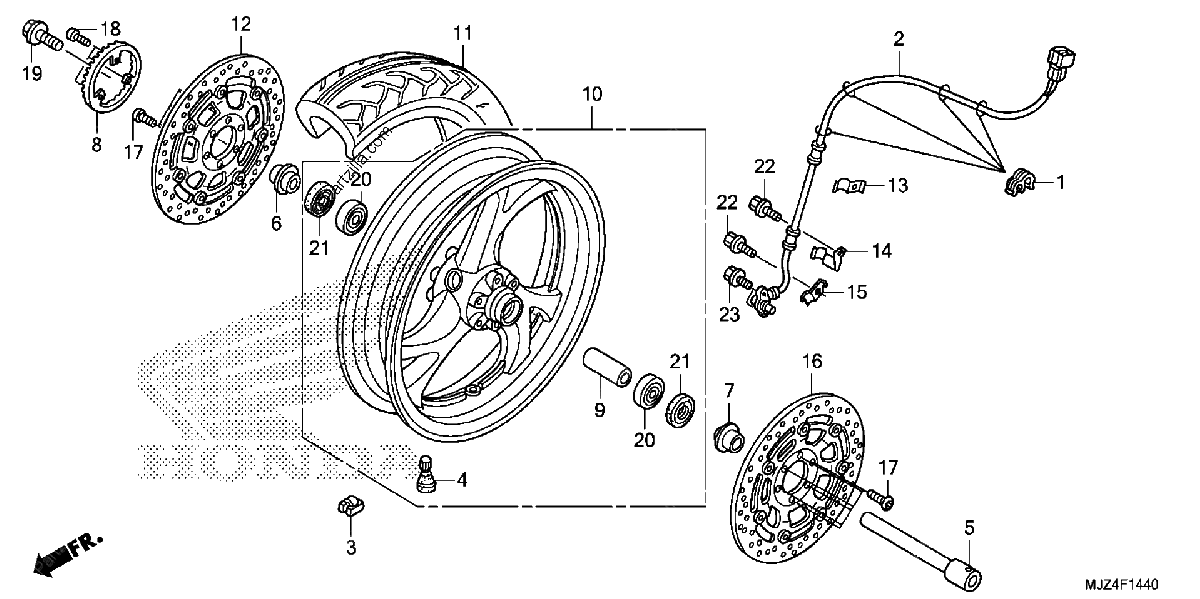 Diagrama de FRONT WHEEL