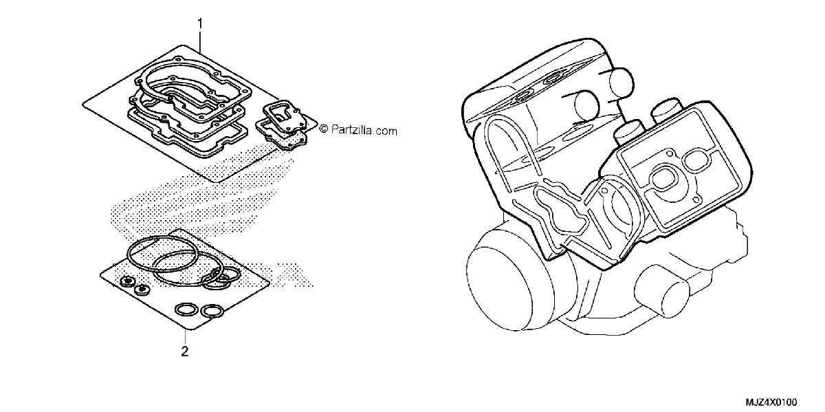 Diagrama de GASKET KIT A