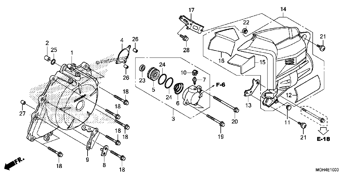 Diagrama de ALTERNATOR COVER