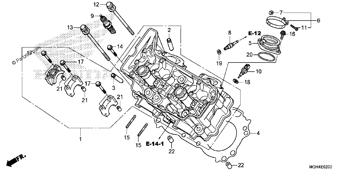 Diagrama de CYLINDER HEAD FR