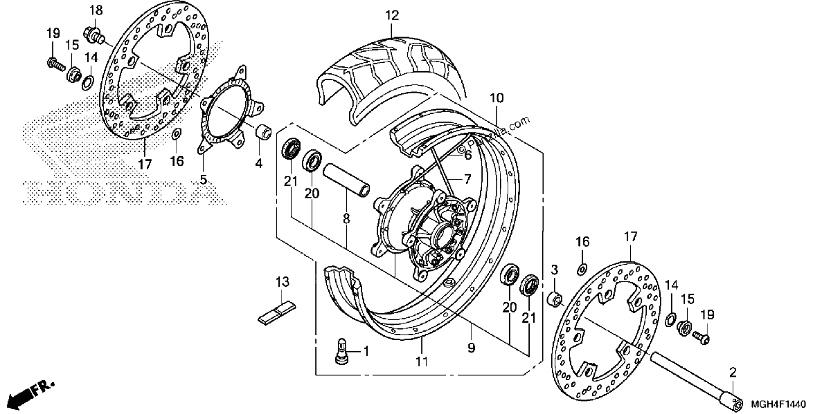 Diagrama de FRONT WHEEL