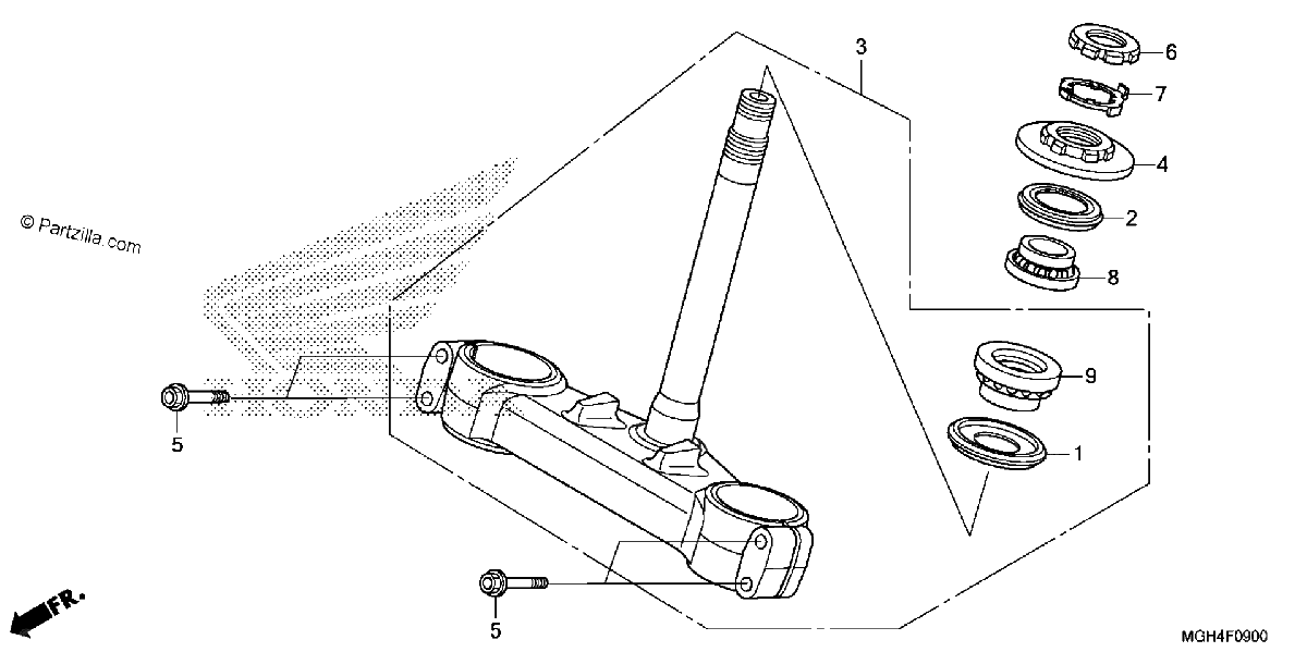 Diagrama de STEERING STEM