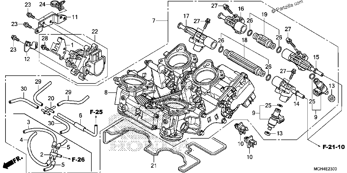 Diagrama de THROTTLE BODY