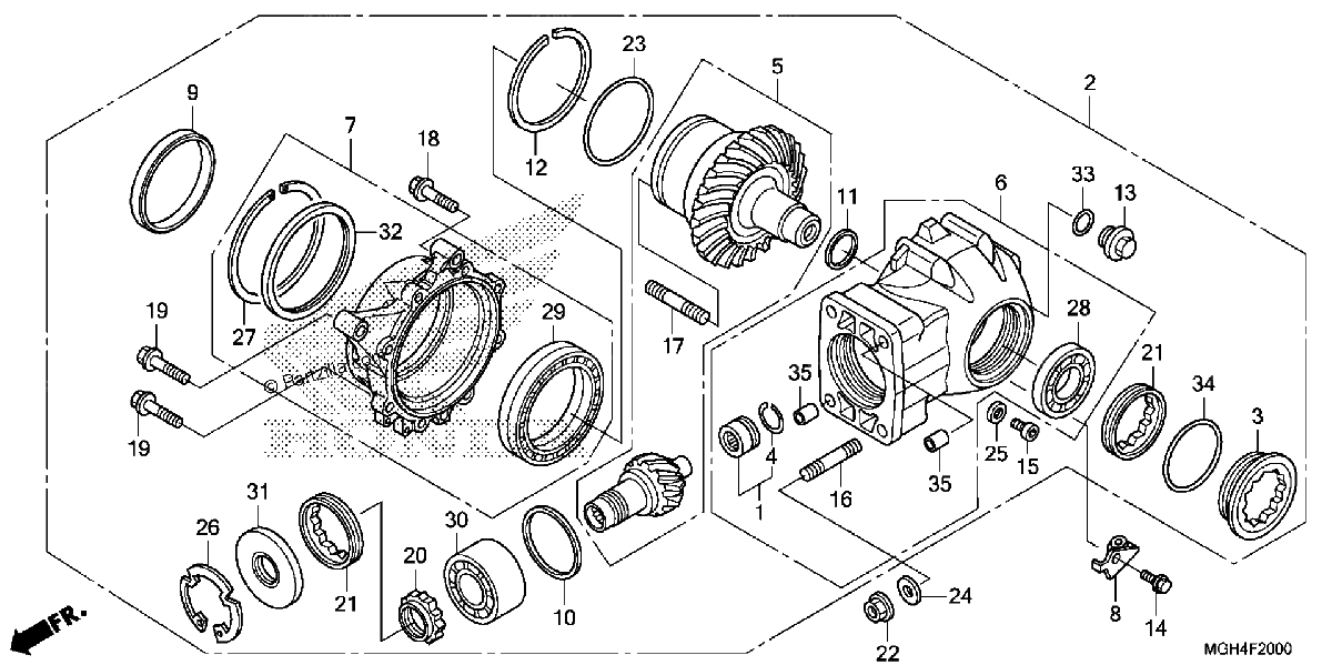 Diagrama de FINAL DRIVEN GEAR