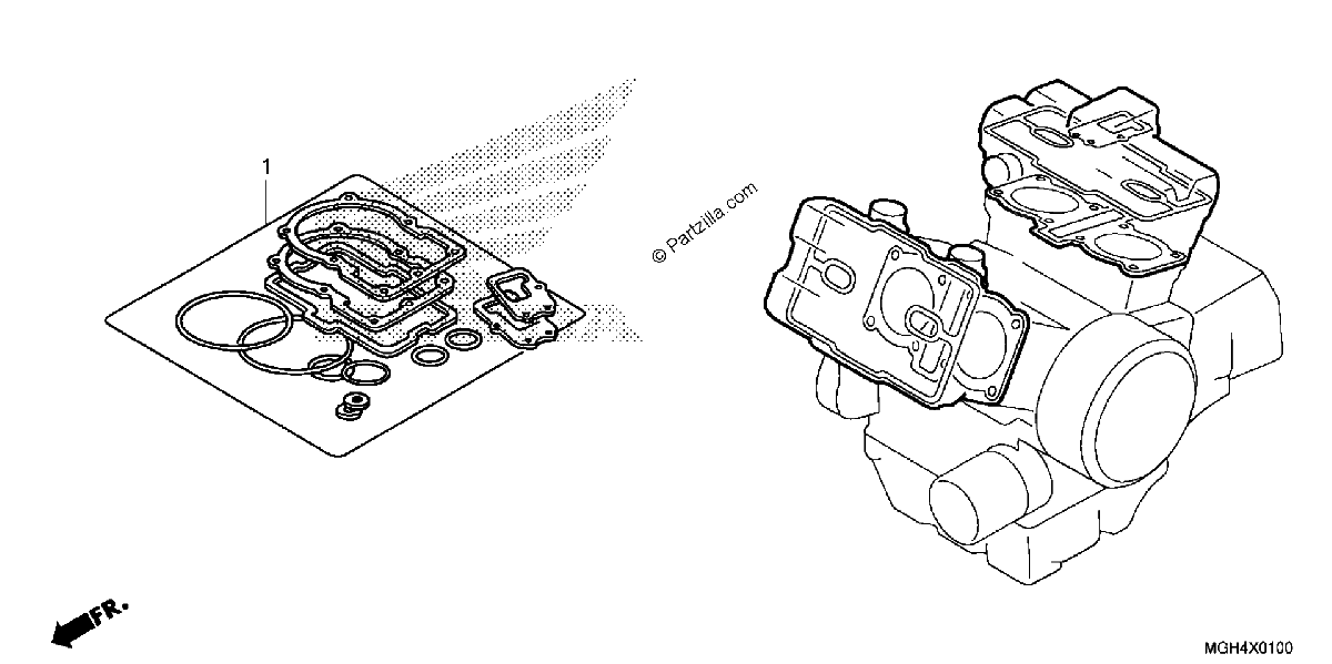 Diagrama de GASKET KIT A