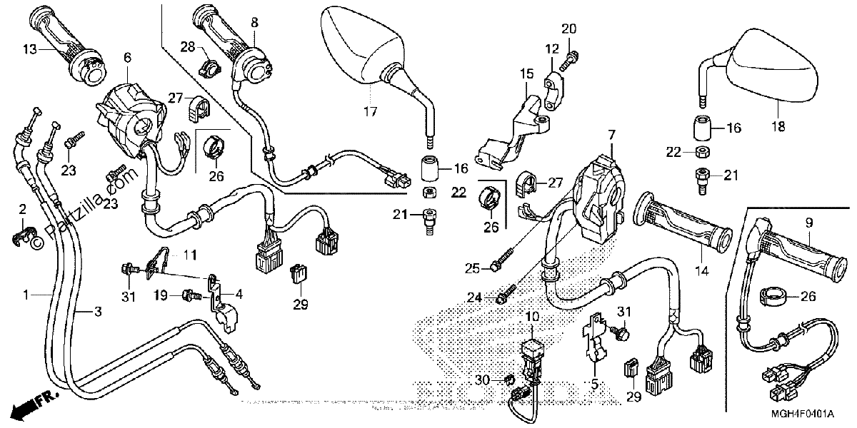Diagrama de SWITCH CABLE MIRROR 2
