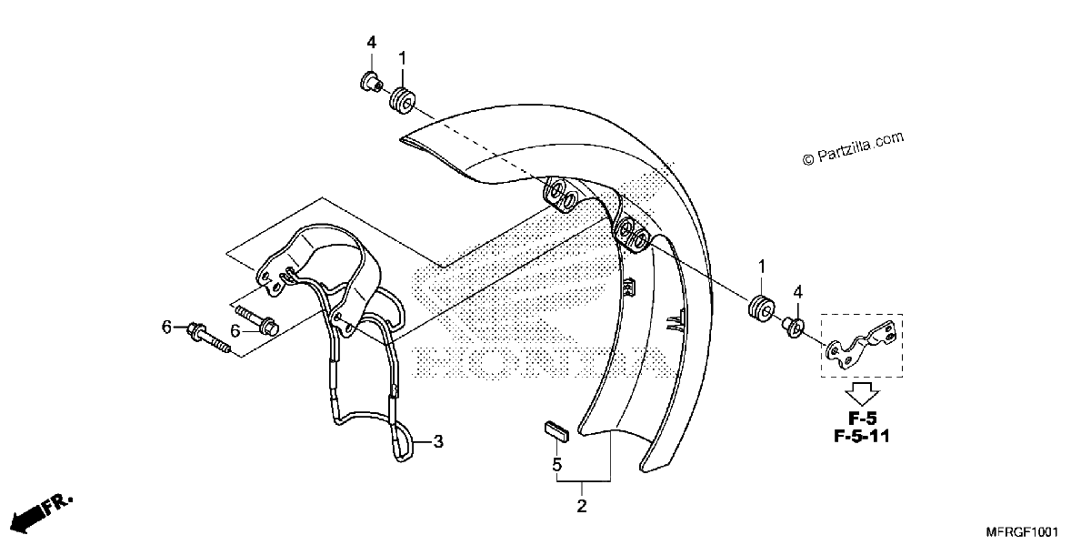 Diagrama de FRONT FENDER 2