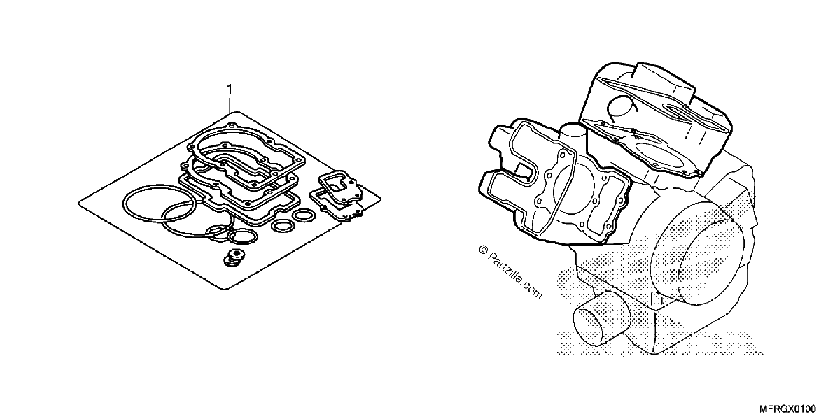 Diagrama de GASKET KIT A