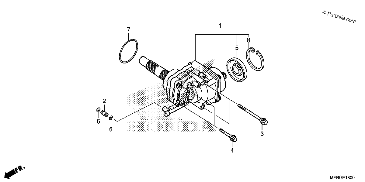 Diagrama de SIDE GEAR CASE