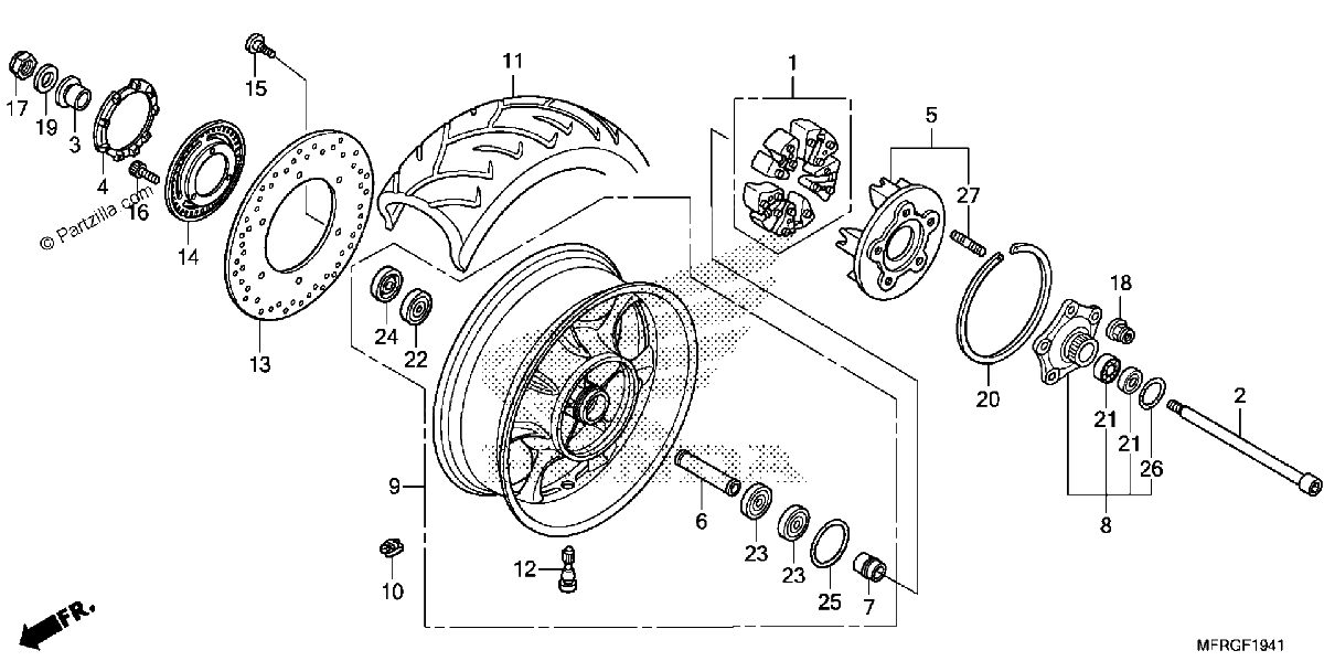 Diagrama de REAR WHEEL 2