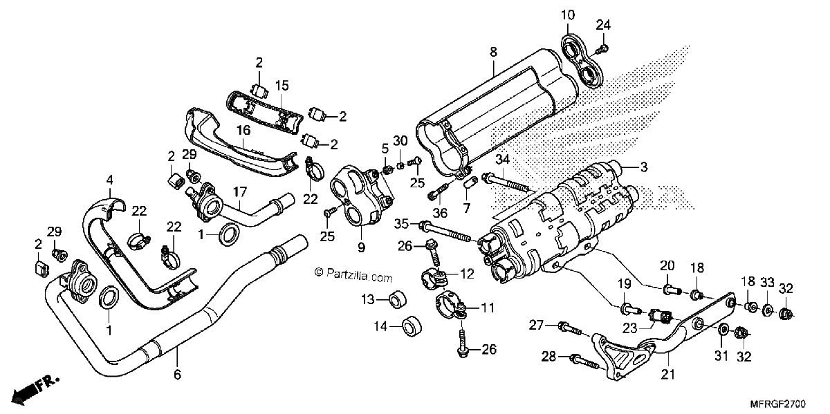 Diagrama de EXHAUST MUFFLER