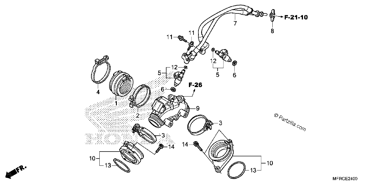Diagrama de INTAKE MANIFOLD INJECTOR