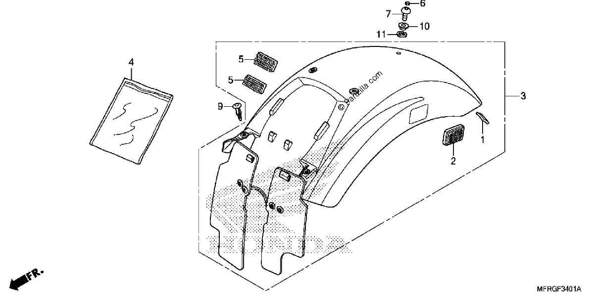 Diagrama de REAR FENDER 2