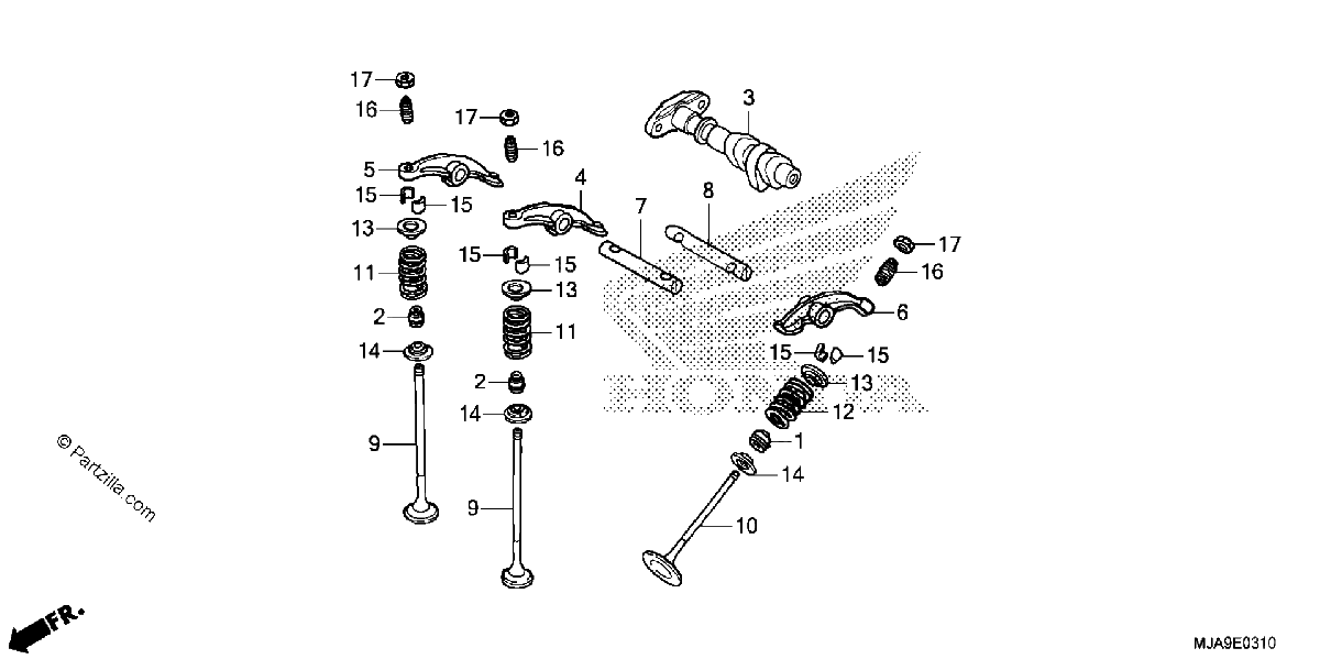 Diagrama de CAMSHAFT VALVE RR