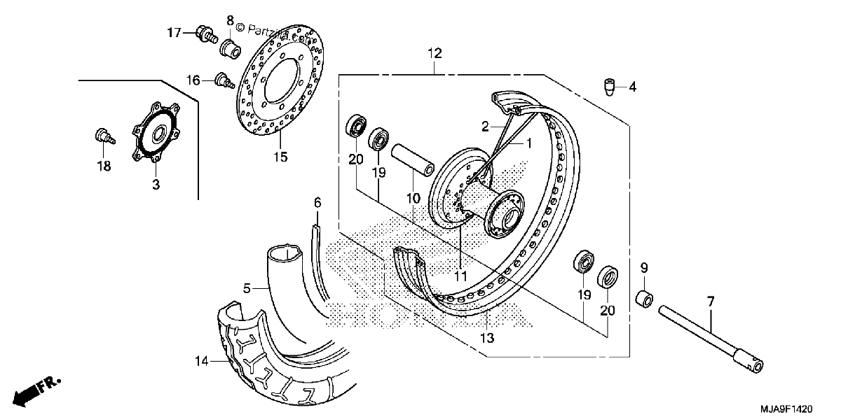 Diagrama de FRONT WHEEL