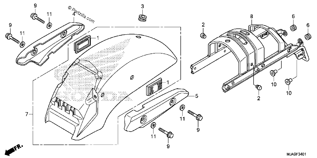 Diagrama de REAR FENDER 2