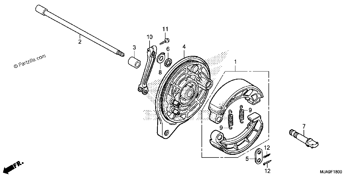 Diagrama de REAR BRAKE PANEL