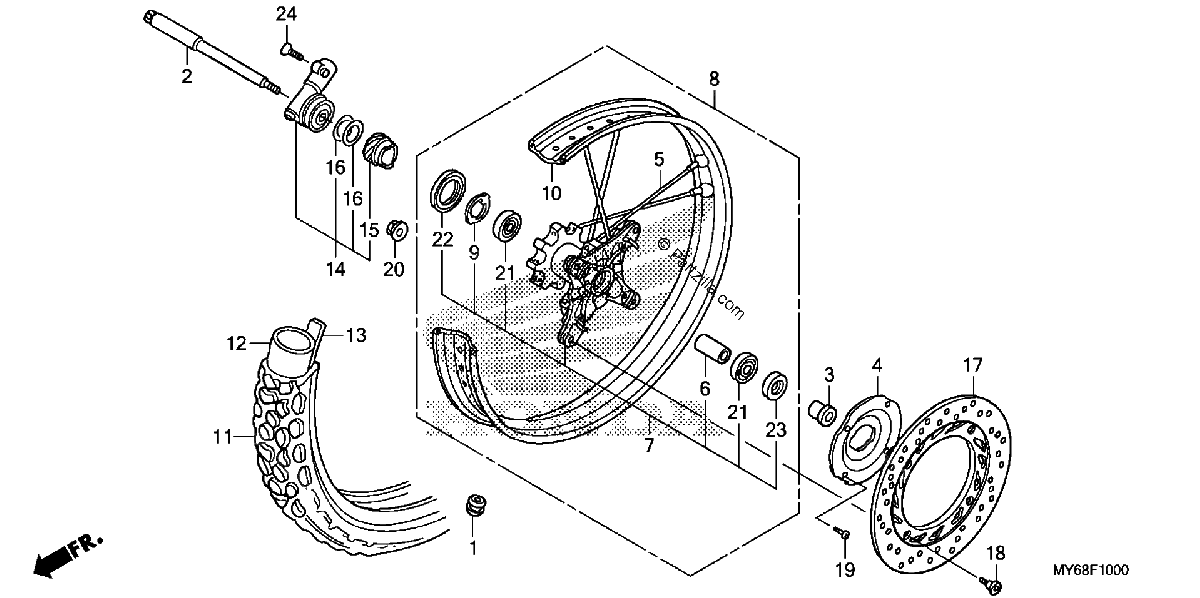 Diagrama de FRONT WHEEL