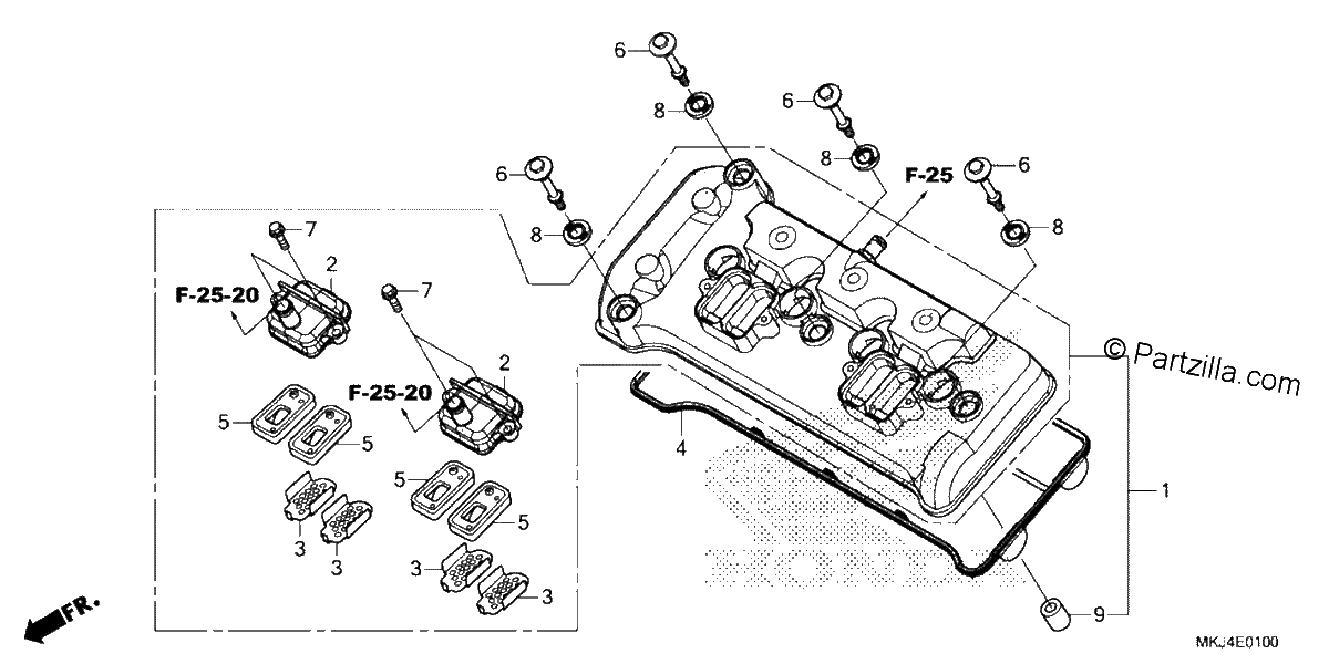 Diagrama de CYLINDER HEAD COVER