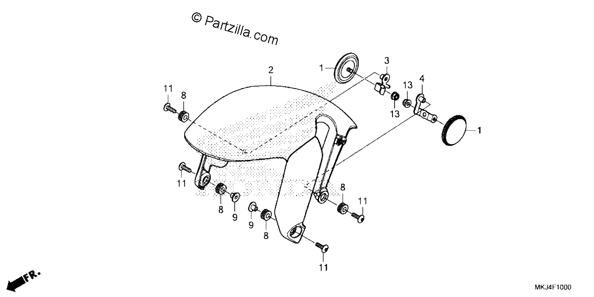 Diagrama de FRONT FENDER
