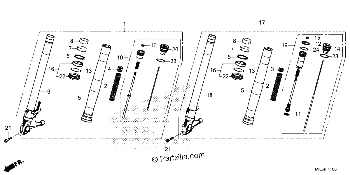 Diagrama de FRONT FORK