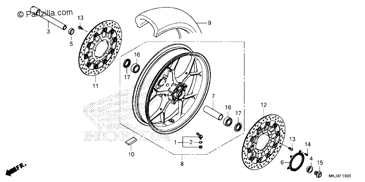 Diagrama de FRONT WHEEL